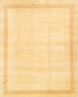 Contemporary Chrome Gold Yellow Solid Rug, con1886