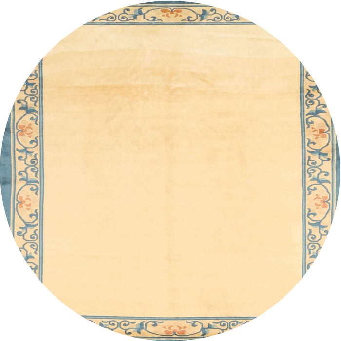 Sideview of Contemporary Dark Khaki Green Solid Rug, con1887