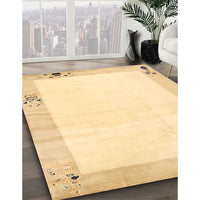 Contemporary Sun Yellow Solid Rug, con1888