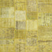 Sideview of Machine Washable Contemporary Yellow Rug, wshcon1889