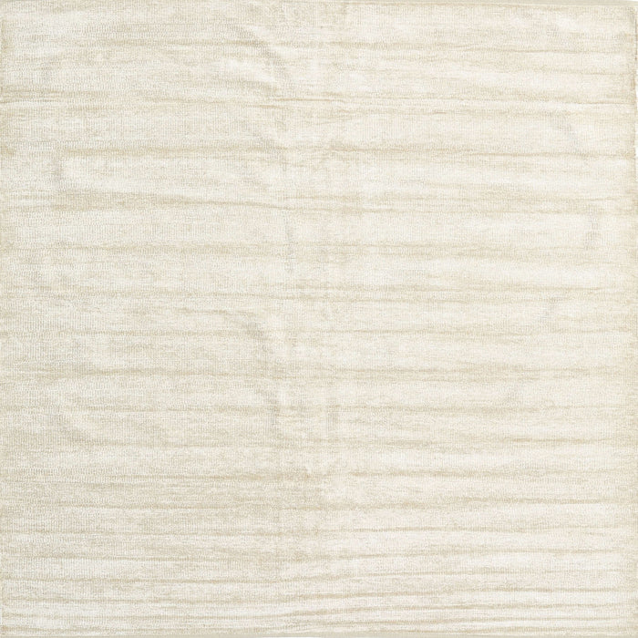Square Contemporary Blanched Almond Beige Solid Rug, con1892