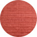 Sideview of Contemporary Neon Red Modern Rug, con1893