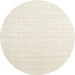 Sideview of Contemporary Champagne Beige Solid Rug, con1894