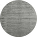 Square Machine Washable Contemporary Dark Gray Rug, wshcon1895