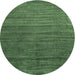 Sideview of Contemporary Shamrock Green Modern Rug, con1896