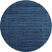 Sideview of Contemporary Blue Modern Rug, con1897