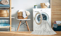 Machine Washable Contemporary Off White Beige Rug in a Washing Machine, wshcon1898