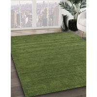 Contemporary Seaweed Green Modern Rug, con18