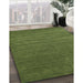 Contemporary Seaweed Green Modern Rug in Family Room, con18