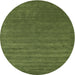 Sideview of Contemporary Seaweed Green Modern Rug, con18