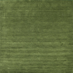 Sideview of Machine Washable Contemporary Seaweed Green Rug, wshcon18