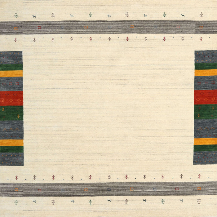 Sideview of Machine Washable Contemporary Gold Rug, wshcon1901