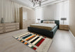 Machine Washable Contemporary Brown Rug in a Bedroom, wshcon1904