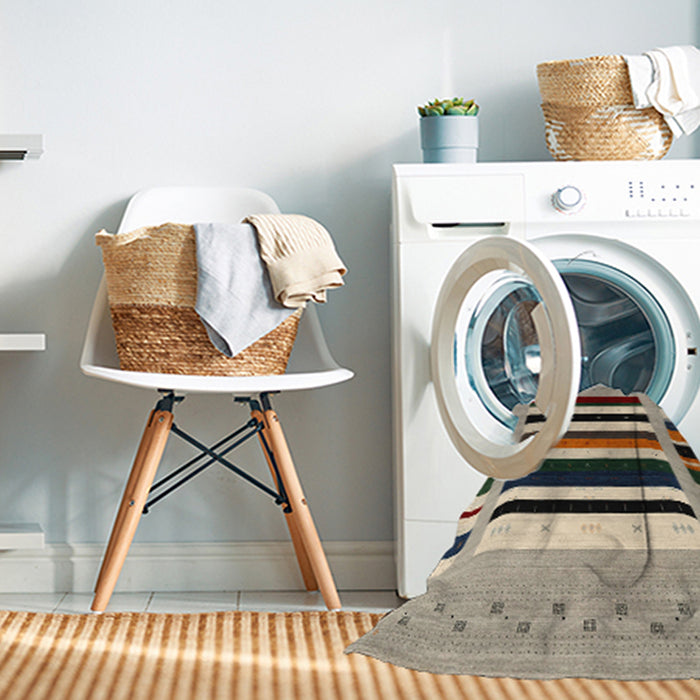 Machine Washable Contemporary Brown Rug in a Washing Machine, wshcon1904