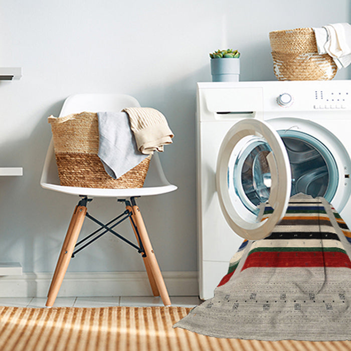 Machine Washable Contemporary Brown Rug in a Washing Machine, wshcon1905