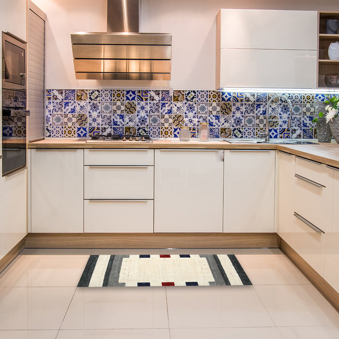 Machine Washable Contemporary Army Brown Rug in a Kitchen, wshcon1907