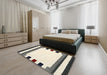 Machine Washable Contemporary Army Brown Rug in a Bedroom, wshcon1907