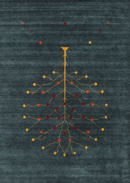 Machine Washable Contemporary Dark Slate Gray Green Rug, wshcon1908