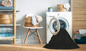 Machine Washable Contemporary Midnight Gray Rug in a Washing Machine, wshcon190