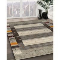 Contemporary Sand Brown Modern Rug, con1910