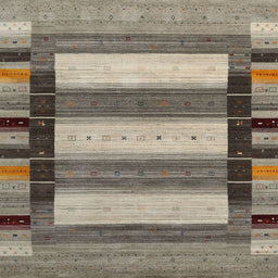Sideview of Machine Washable Contemporary Sand Brown Rug, wshcon1910