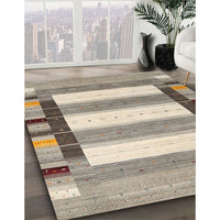 Contemporary Army Brown Modern Rug, con1913