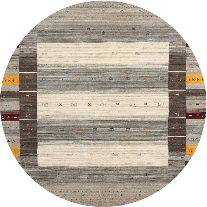 Square Machine Washable Contemporary Army Brown Rug, wshcon1913