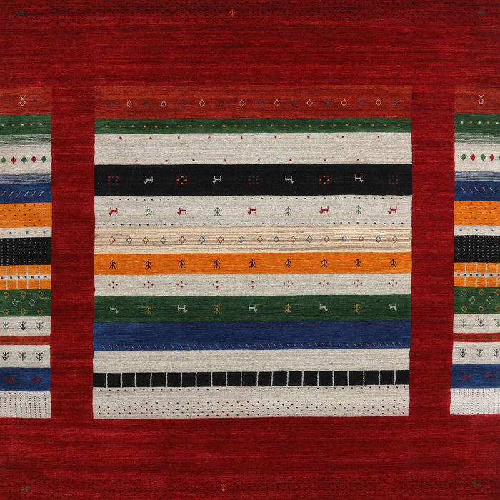 Sideview of Machine Washable Contemporary Army Brown Rug, wshcon1915