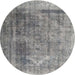 Square Machine Washable Contemporary Dark Gray Rug, wshcon1917