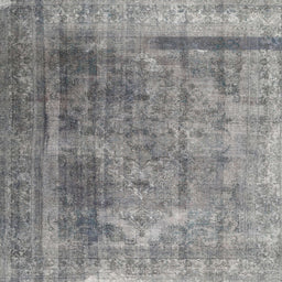 Square Contemporary Dark Gray Modern Rug, con1917
