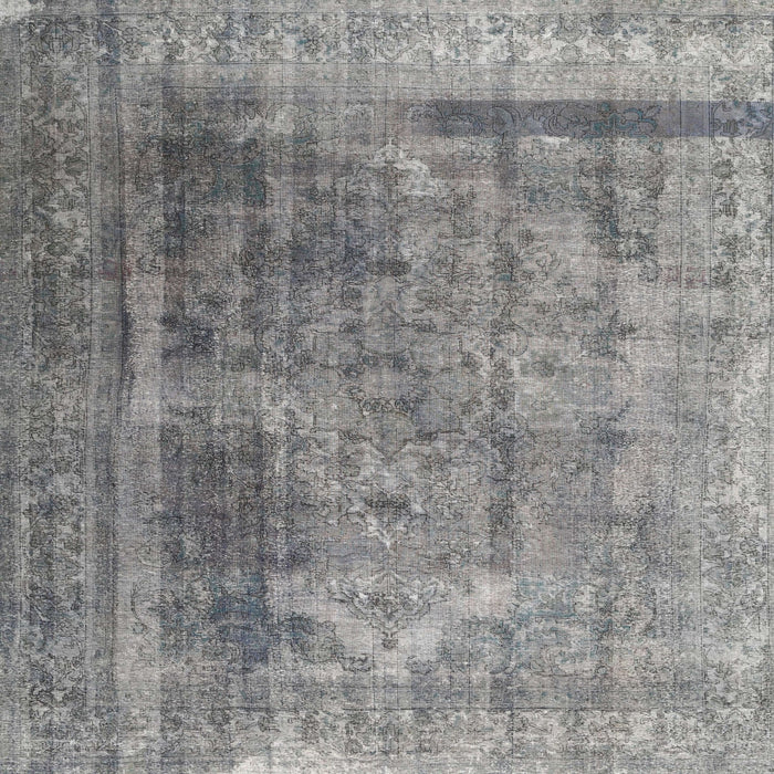 Square Contemporary Dark Gray Modern Rug, con1917