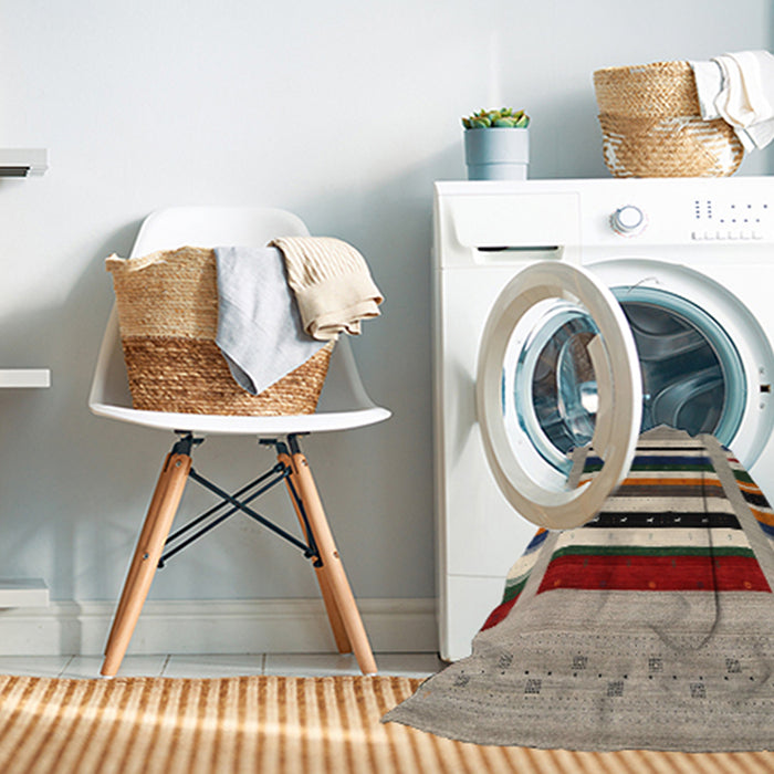 Machine Washable Contemporary Brown Rug in a Washing Machine, wshcon1918