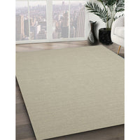 Contemporary Tan Brown Solid Rug, con191