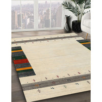 Contemporary Deep Peach Orange Solid Rug, con1928