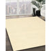 Contemporary Golden Blonde Gold Solid Rug in Family Room, con1930