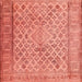 Square Contemporary Orange Persian Rug, con1934