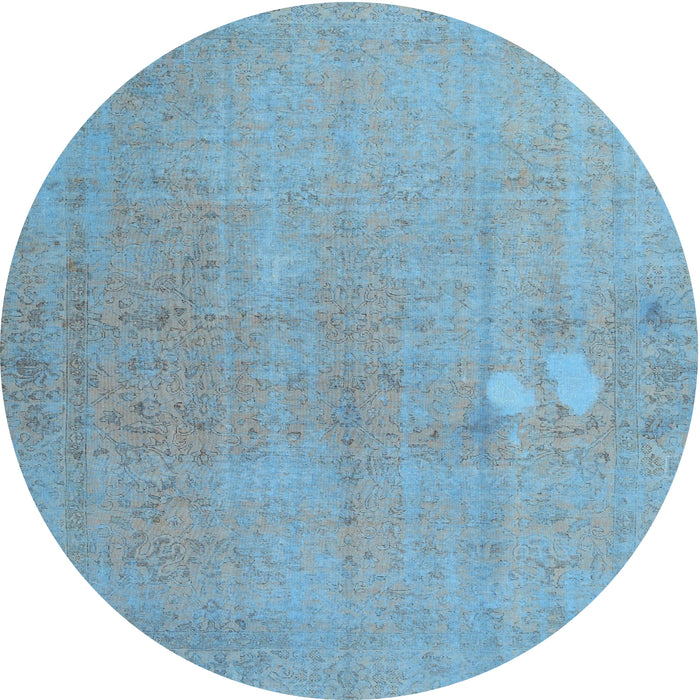 Sideview of Contemporary Koi Blue Persian Rug, con1935