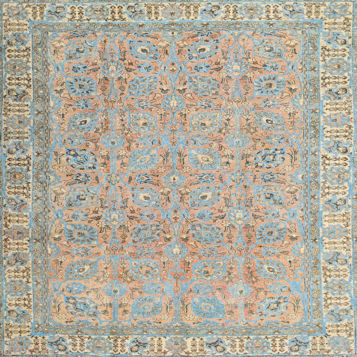 Square Contemporary Brown Modern Rug, con1936