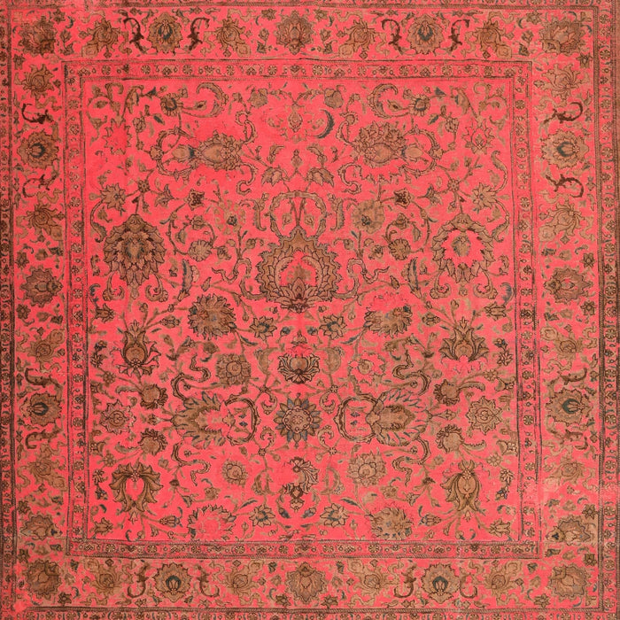 Sideview of Machine Washable Contemporary Red Rug, wshcon1939