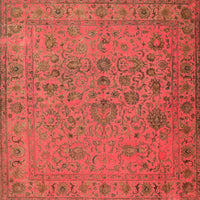 Machine Washable Contemporary Red Rug, wshcon1939