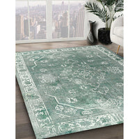 Contemporary Grayish Turquoise Green Modern Rug, con1940