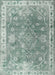 Contemporary Grayish Turquoise Green Modern Rug, con1940