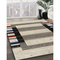 Contemporary Desert Sand Beige Solid Rug, con1944