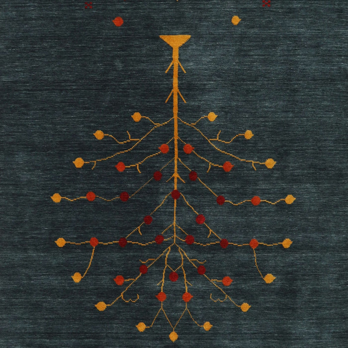 Contemporary Dark Slate Gray Green Modern Rug, con1946