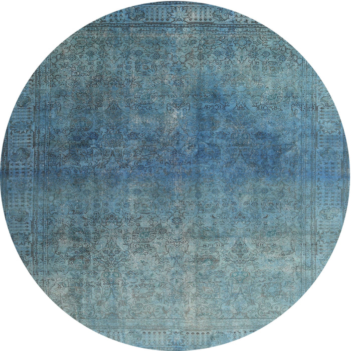 Sideview of Contemporary Koi Blue Persian Rug, con1949