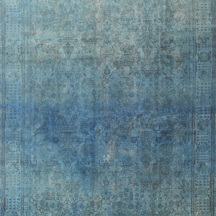 Machine Washable Contemporary Koi Blue Rug, wshcon1949