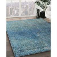 Contemporary Koi Blue Persian Rug, con1949