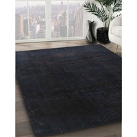 Contemporary Gunmetal Green Modern Rug, con1950