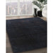 Contemporary Gunmetal Green Modern Rug in Family Room, con1950