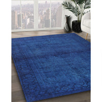 Contemporary Blue Modern Rug, con1951